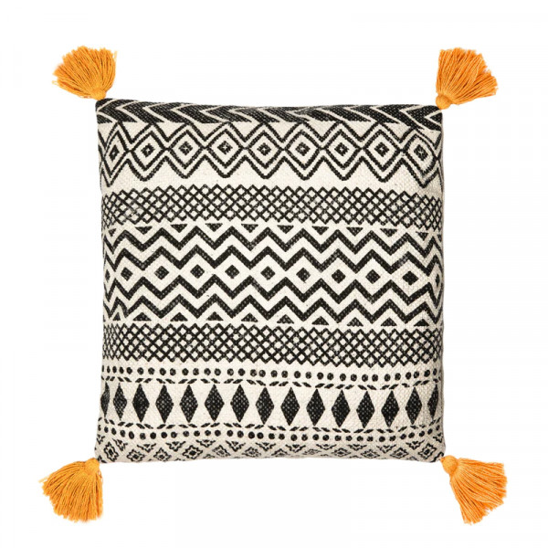 Kissen BOHO TRIBE | cremefarben & schwarz