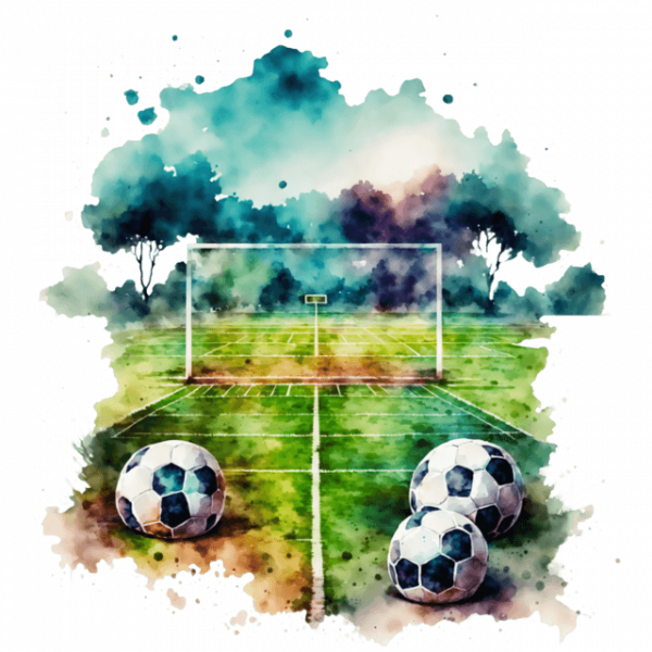 Bügelbild "Fußballfeld"