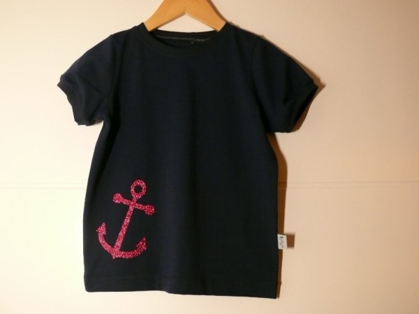 T-Shirt mit Ankerglitzerplott