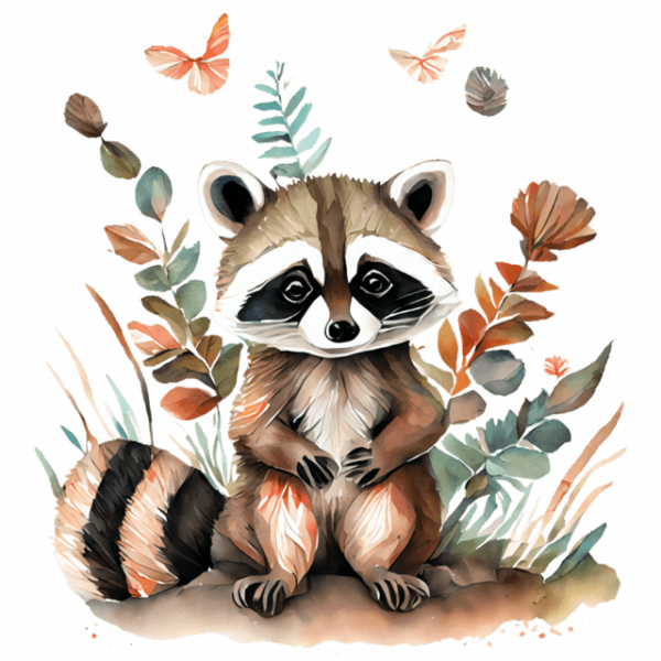 Bügelbild "kleiner Waschbär"