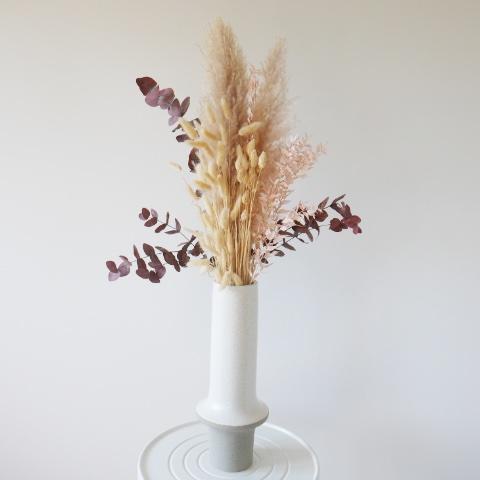 Vase "Enna" | grau & weiß
