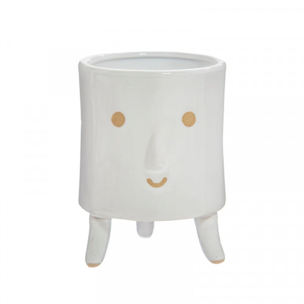 Topf "Smiley Face" | weiß